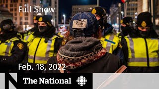 CBC News The National  Police move in to end Ottawa protest [upl. by Molahs]