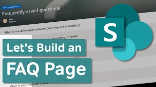 Microsoft SharePoint  Lets Build an FAQ Page [upl. by Frannie]