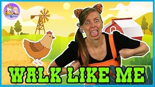 Walk Like Me  Nursery Rhymes  Songs for Kids  Action Songs for Kids  Pevan amp Sarah [upl. by Rosane]