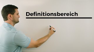 Definitionsbereich bei Funktionen  Mathe by Daniel Jung [upl. by Diarmid]