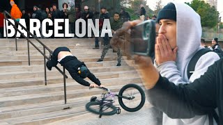 BARCELONA STREET BMX JAM TURNS INTO A RIOT [upl. by Vasilek]