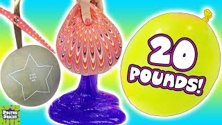 Whats Inside Huge 20 Pound Slime Balloon [upl. by Murray]