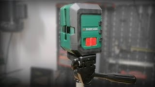 Parkside Auto Levelling Cross Line Laser  UNBOXING and TEST [upl. by Maurili]