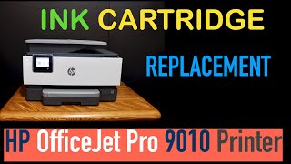 HP OfficeJet Pro 9010 Replace Ink Cartridges [upl. by Baptlsta]