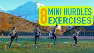 MINI HURDLE DRILLS 8 athletics running exercises Agility Plyo Speed training run faster today [upl. by Ranie]