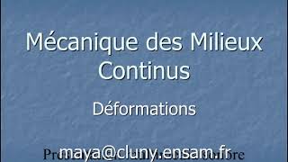 MMC Chapitre 3 Déformations [upl. by Atiniuq]