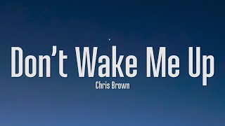 Chris Brown  Dont Wake Me Up Lyrics [upl. by Anitnatsnok]