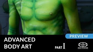 Learn Advanced Body Painting Part 1  How to Paint Human Anatomy amp Fabric  TRAILER [upl. by Elleinnod753]