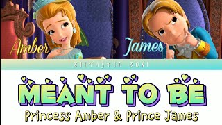 Meant to Be Amber amp James Color Coded Lyrics  Sofia the First quotA Royal Weddingquot  Zietastic Zone [upl. by Medor]