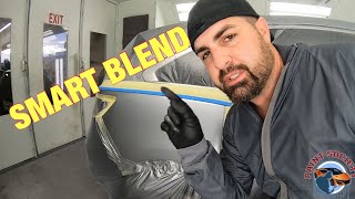 Car Painting HOW TO Blend Basecoat and Clearcoat [upl. by Rumit]