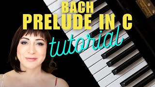 Bach Prelude in C Easy Piano Tutorial [upl. by Bille]