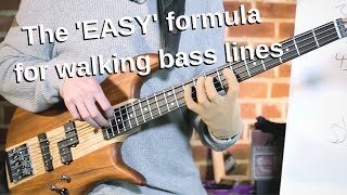 The SIMPLEST walking bass line formula  EXACTLY where to start [upl. by Sydel]