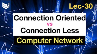 Connection Oriented vs Connection less  Network Software  CN  Part  33  Lec30  Bhanu Priya [upl. by Marjory]