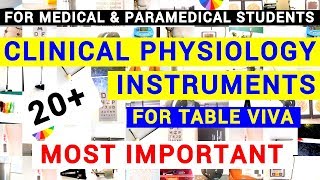 CLINICAL PHYSIOLOGY INSTRUMENTS  CLINICAL LAB  PHYSIOLOGY PRACTICALS [upl. by Nirehtak]