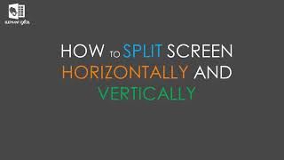 How to Split Screen Horizontally and Vertically in Excel [upl. by Aliban]