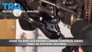 How to Replace Front Lower Control Arms 0515 Toyota Tacoma [upl. by Nnadroj]