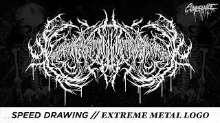 Speed Drawing  Extreme Metal Logo  XavlegbmaofffassssitimiwoamndutroabcwapwaeiippohfffX [upl. by Gothart]