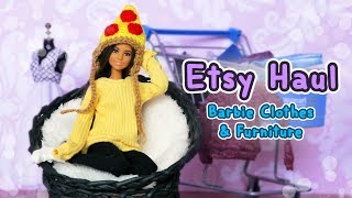 Barbie Etsy Haul Clothes Furniture amp More 2 [upl. by Lucinda445]