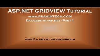 Datagrid in asp net Part 1 [upl. by Jehu994]