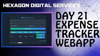 Day 21 Build an Expense Tracker App  HTML CSS amp JavaScript Tutorial [upl. by Enaed]