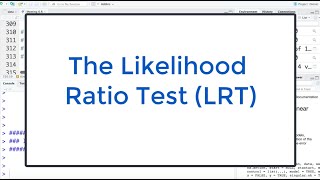 66 Likelihood Ratio Test LRT in R [upl. by Rockefeller]