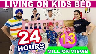 Challenge  Living On Kids Bed  24 Hours  Ramneek Singh 1313 RS1313Vlogs RS1313Shorts [upl. by Kcirdef]