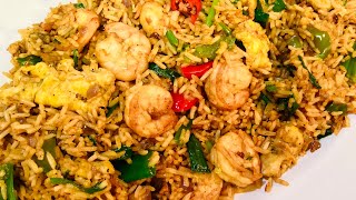 SPICY PRAWN FRIED RICE RESTAURANT STYLE  PRAWN RECIPE [upl. by Adrell]