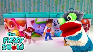 Fizzy Plays With Paw Patrol And Disney Princess Slime Bottles  Fun Compilation For Kids [upl. by Christian]