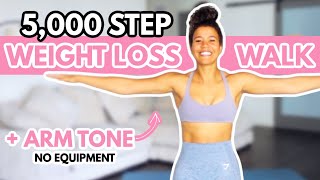 Toned Arms Indoor Walking Workout No Equipment 30 Mins  growwithjo [upl. by Ekenna]