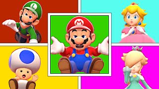 Super Mario 3D World All Characters Death Animations amp Game Over Screens [upl. by Boggs]