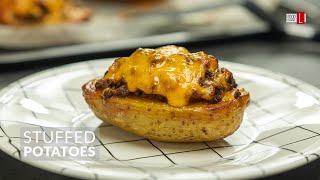 Stuffed Potatoes with Ground Beef  Food Channel L Recipes [upl. by Cirdnek815]