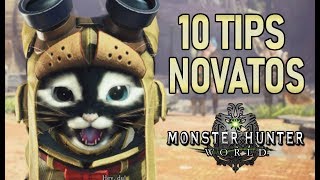 10 TIPS para NOVATOS  Monster Hunter World Gameplay Español [upl. by Alyat314]