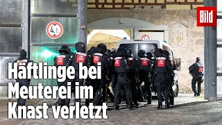 Gefängnismeuterei Polizei stürmt Knast in Thüringen  JVA Untermaßfeld [upl. by Aivekahs]