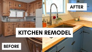 Farmhouse Kitchen Remodel Timelapse  1950s Original Kitchen Before and After [upl. by Nref]