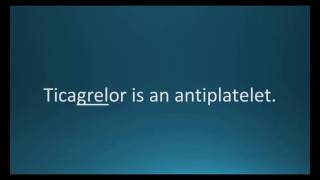 How to pronounce ticagrelor Brilinta Memorizing Pharmacology Flashcard [upl. by Eslek]