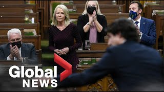 Trucker protests Emergency debate in Canadas Parliament on antimandate demonstrations  FULL [upl. by Judon]