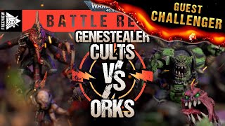 Orks vs Genestealer Cults  Warhammer 40000 Battle Report [upl. by Loomis421]