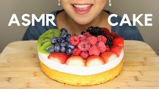 ASMR Berries and Cream Cake SOFT EATING SOUNDS and MINIMAL TALKING [upl. by Eelak]