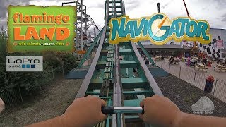 Navigator  On Ride  Flamingo Land Resort POV [upl. by Enelhtac]