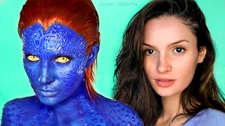 Mystique XMen Makeup Transformation  Cosplay Tutorial [upl. by Aibat203]