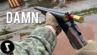 Double Barreled Shotgun vs Airsoft Players FACES [upl. by Beera]