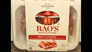 RAO’s Made For Home Meat Lasagna Review [upl. by Ginsburg]