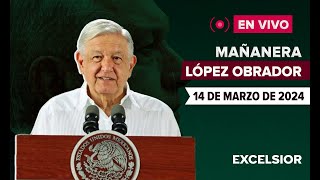 🔴 EN VIVO  Mañanera de López Obrador 14 de marzo de 2024 [upl. by Donal]